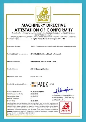 Taponadora con certificado CE