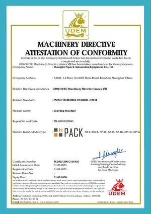 Etiquetadora con certificado CE