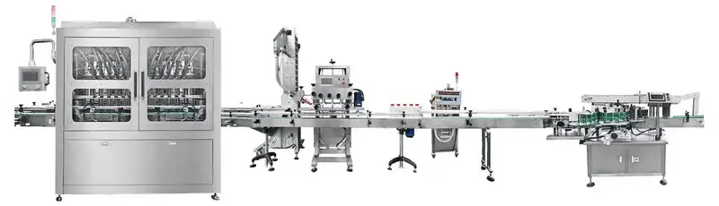 Línea de llenado de productos químicos domésticos y de uso diario